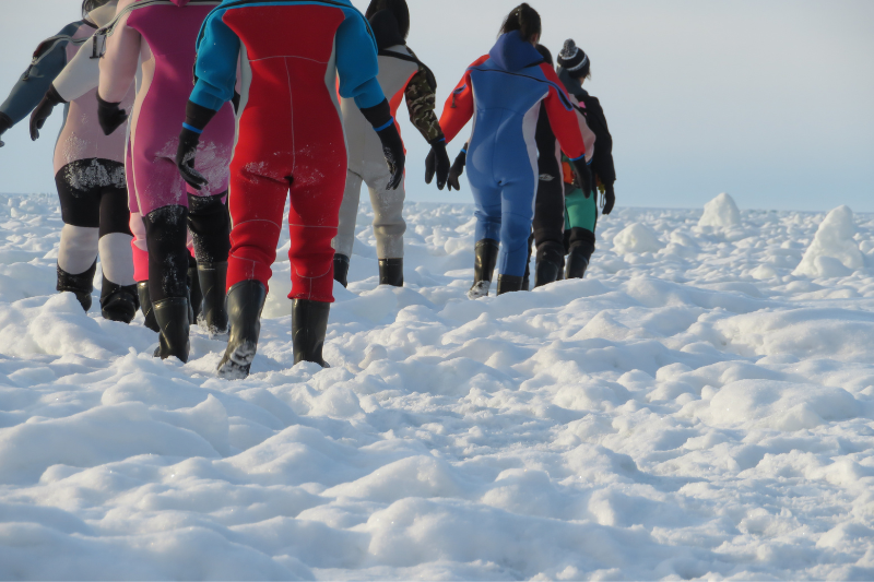 流氷ウォーク