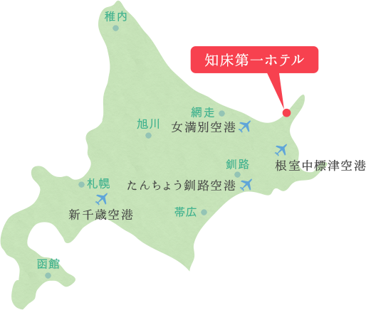 地図：北海道