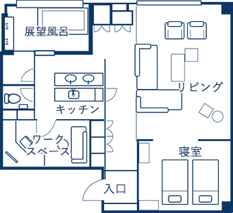 展望風呂付きコーナーデラックス